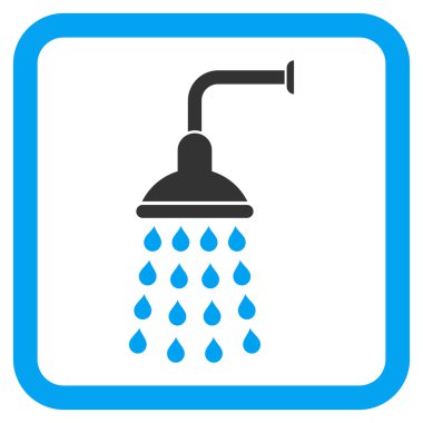 Duş düz vektör simgesi