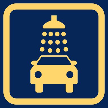 Araba Yıkama Düz Vektör Simgesi