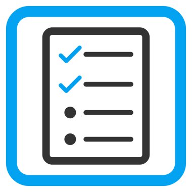 Denetim listesi sayfa düz vektör simgesi