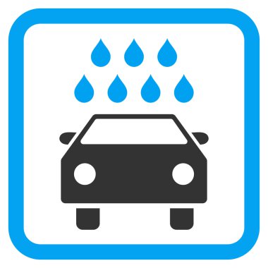 Araba duş düz vektör simgesi