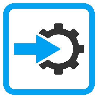 COG Tümleştirme düz vektör simgesi
