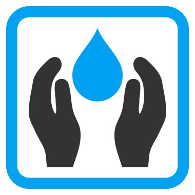 Su bakımı düz vektör simgesi