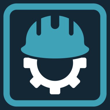 Geliştirme işçisi düz vektör simgesi