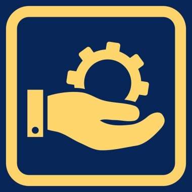 Hizmet düz vektör simgesi