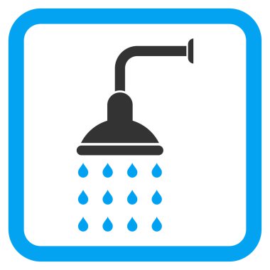 Duş düz vektör simgesi