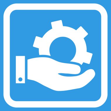 Hizmet düz vektör simgesi