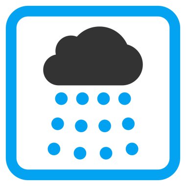 Yağmur bulutu düz vektör simgesi