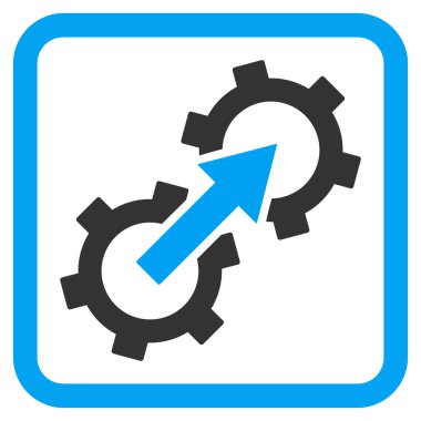 Dişli Tümleştirme düz vektör simgesi