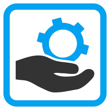 Mühendislik hizmet düz vektör simgesi