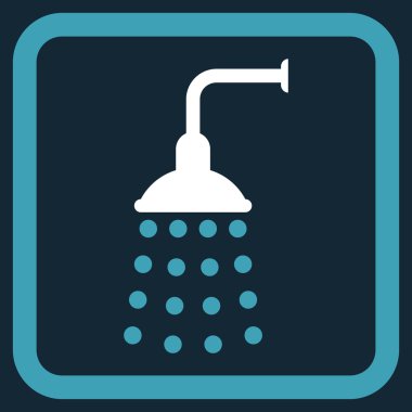 Duş düz vektör simgesi