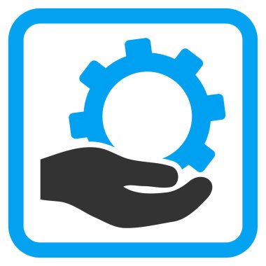 Hizmet düz vektör simgesi