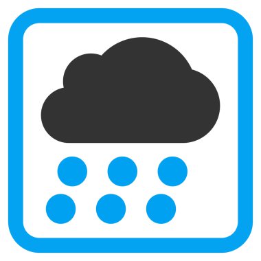 Yağmur bulutu düz vektör simgesi