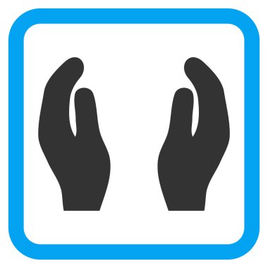 Bakım el düz vektör simgesi