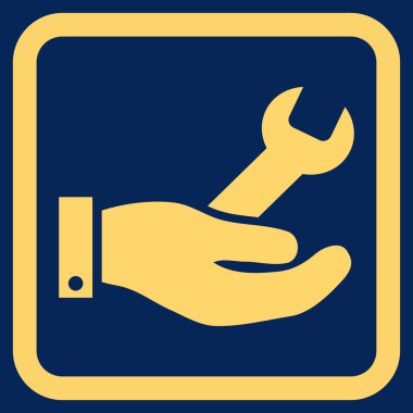 Onarım hizmeti düz vektör simgesi