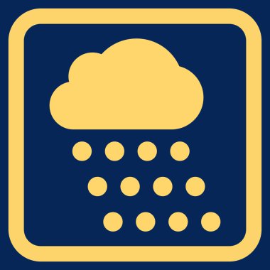 Yağmur bulutu düz vektör simgesi