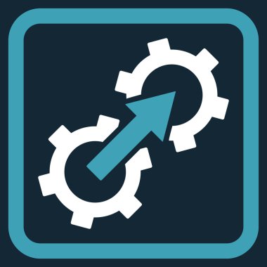 Dişli Tümleştirme düz vektör simgesi