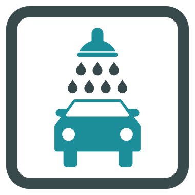 Araba Yıkama Düz Vektör Simgesi