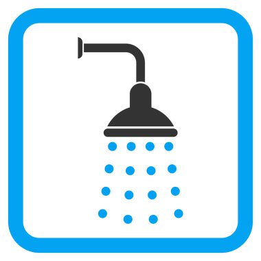 Duş düz vektör simgesi