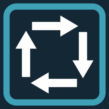 Dolaşım oklar düz vektör simgesi