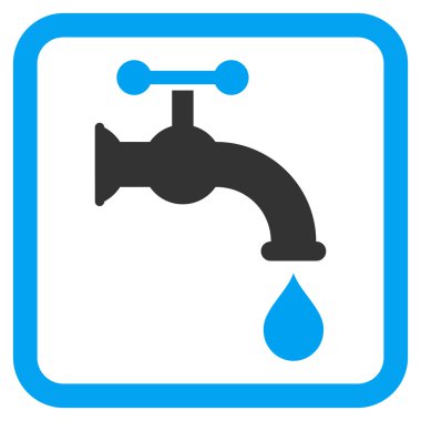 Su musluk düz vektör simgesi