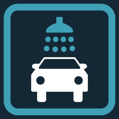 Araba duş düz vektör simgesi