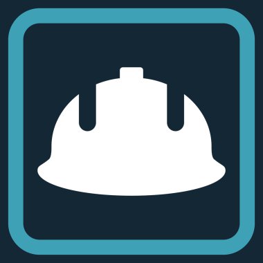 İnşaat kask düz vektör simgesi