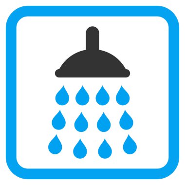 Duş düz vektör simgesi