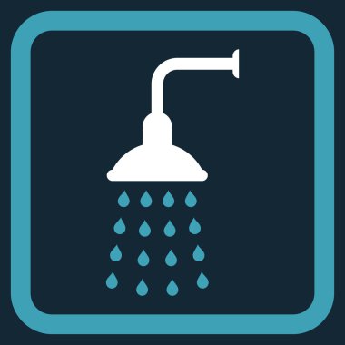 Duş düz vektör simgesi