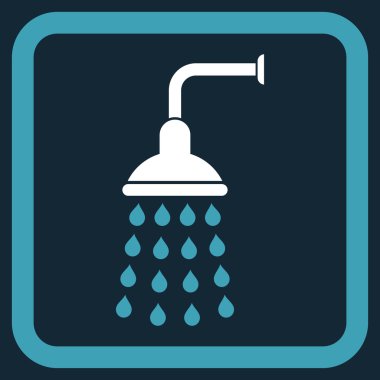 Duş düz vektör simgesi