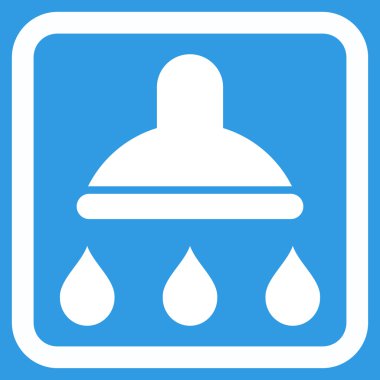 Duş düz vektör simgesi