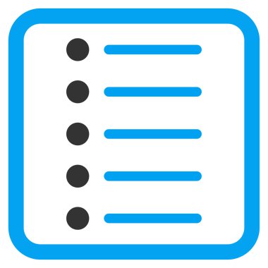 Öğeleri düz vektör simgesi