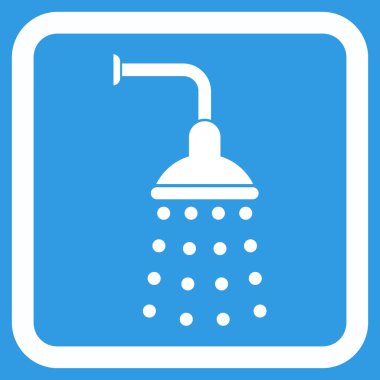 Duş düz vektör simgesi