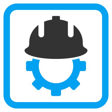 Geliştirme kask düz vektör simgesi