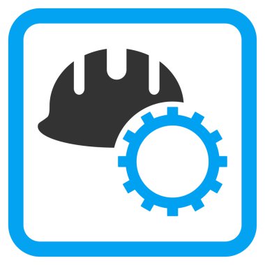 Geliştirme işçisi düz vektör simgesi