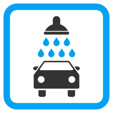 Araba duş düz vektör simgesi