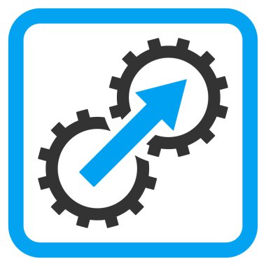 Dişli Tümleştirme düz vektör simgesi