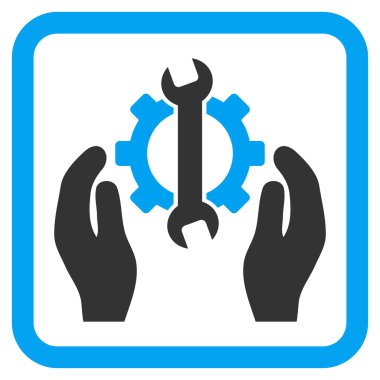 Onarım hizmeti düz vektör simgesi