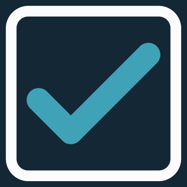 Tamam düz vektör simgesi