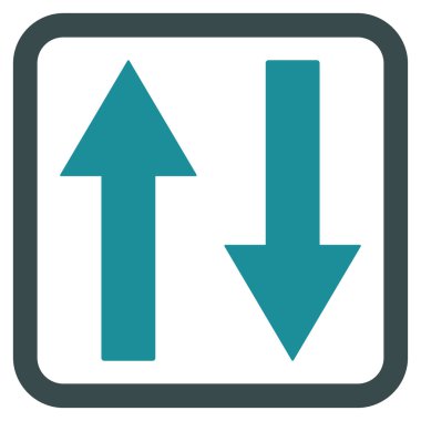 Dikey Çevir okları vektör simge düz