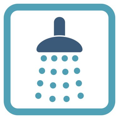 Duş düz vektör simgesi