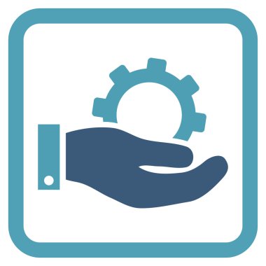 Hizmet düz vektör simgesi