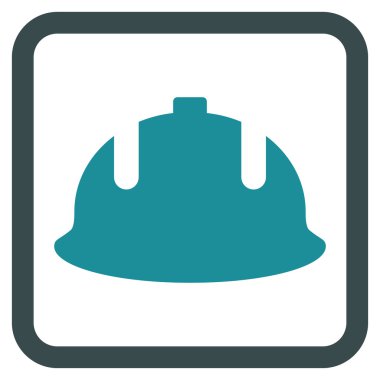 İnşaat kask düz vektör simgesi