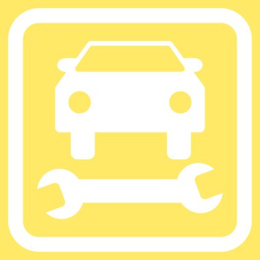 Araba tamir düz vektör simgesi