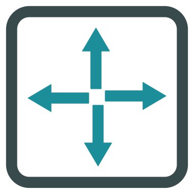 Oklar düz vektör simgesini genişletin