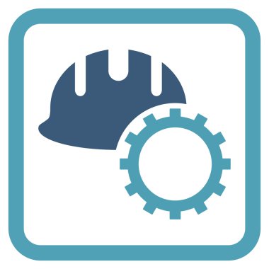 Geliştirme işçisi düz vektör simgesi