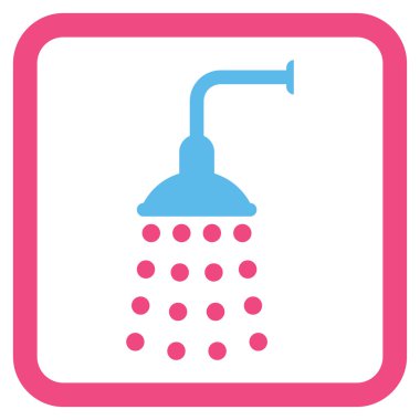 Duş düz vektör simgesi