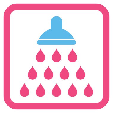 Duş düz vektör simgesi