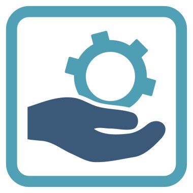 Mühendislik hizmet düz vektör simgesi