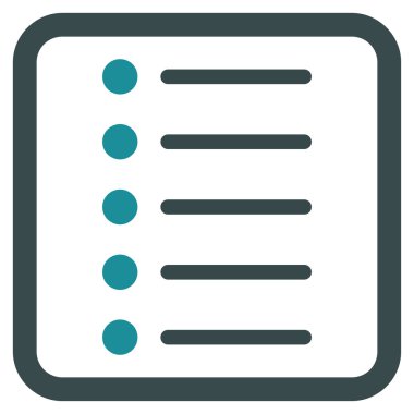 Öğeleri düz vektör simgesi