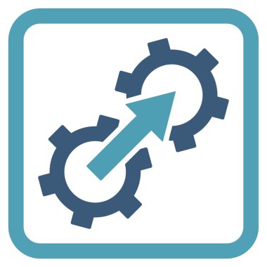 Dişli Tümleştirme düz vektör simgesi